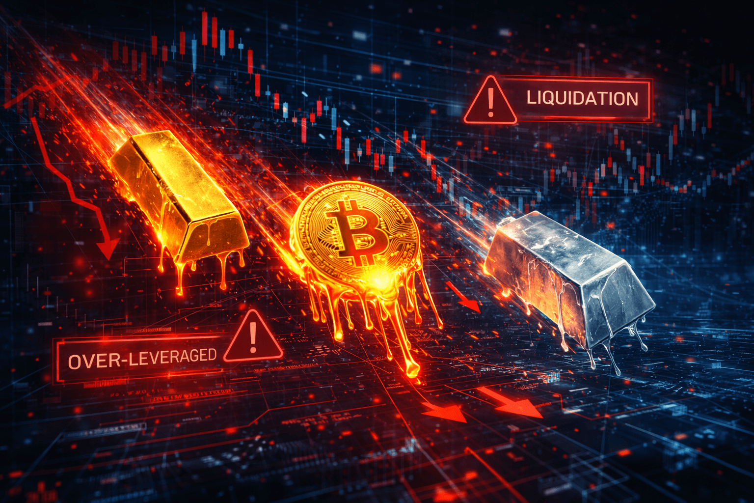 Bitcoin, Ouro e Prata em Queda: O que Está Por Trás da Correção dos Mercados